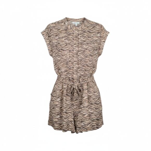 Anthropologie Scotch & Soda Linen Zebra Romper - Picture 1 of 11